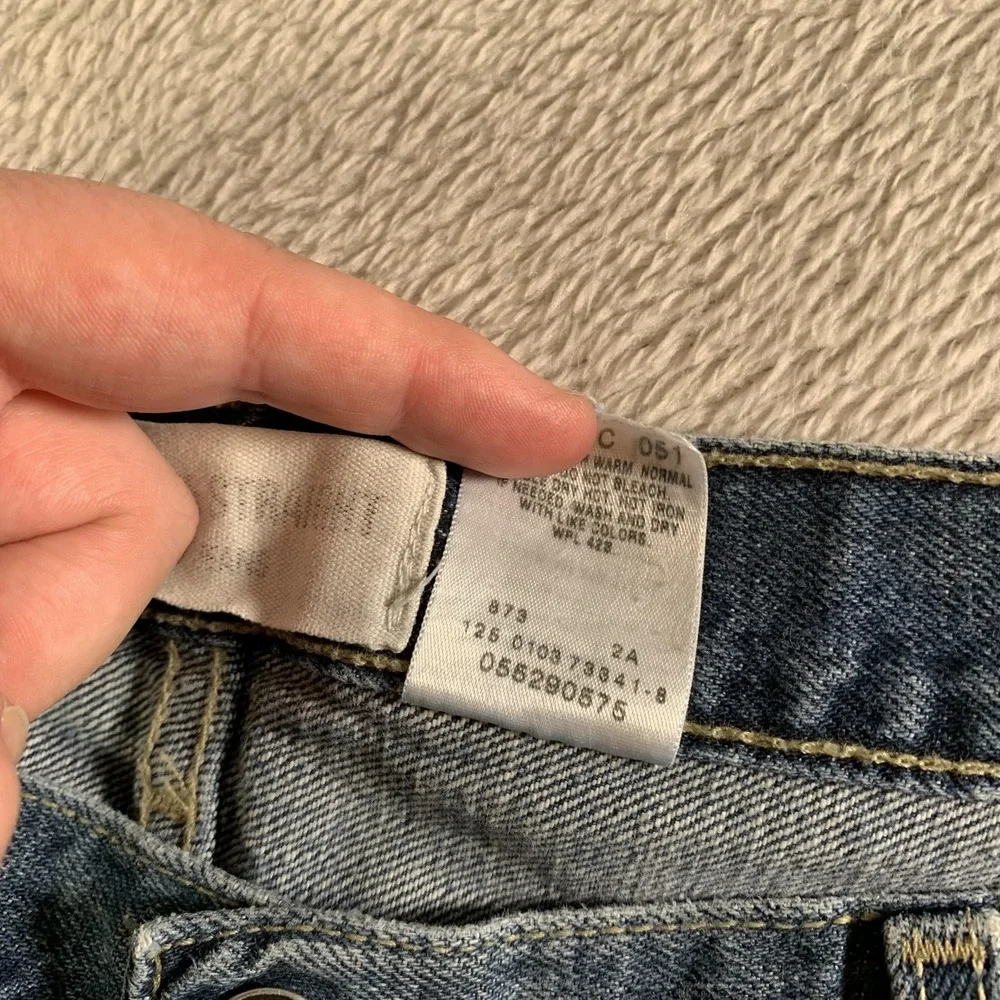 Vintage Levis 529 Jeans Men 38x34 (Tag 36x34) Blue Low Rise Straight Medium Wash
